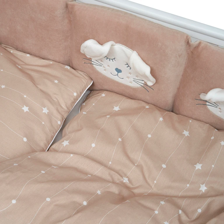 Постельный комплект 7 эл Twins Кролик 4075-TК-02, beige
